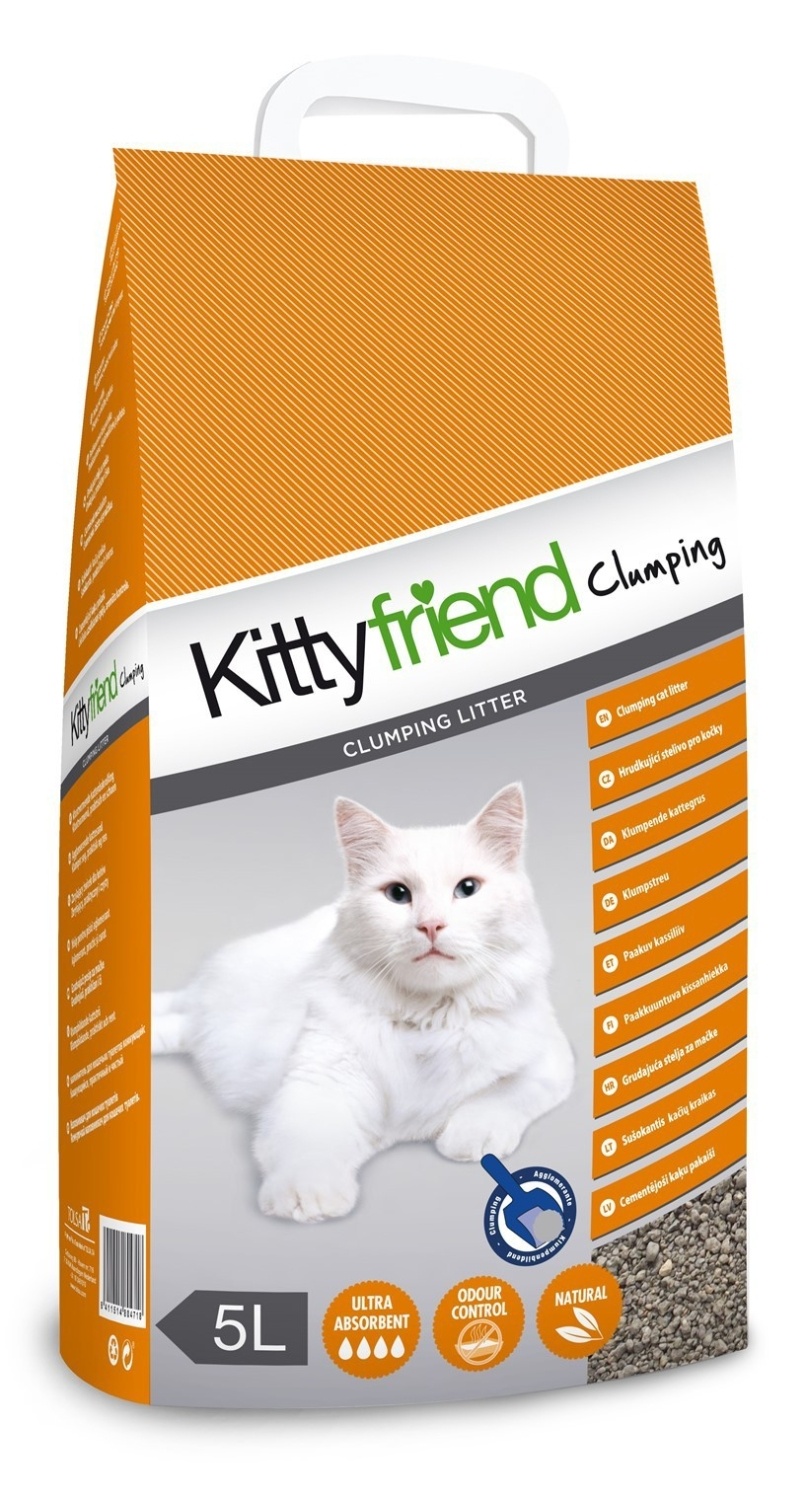Posip za mačke KITTYFRIEND Clumping mineralni bez mirisa 5l