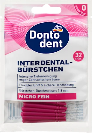 Četkica za zube DONTODENT ISO 0 mikro fine interdentalne četkice 32kom