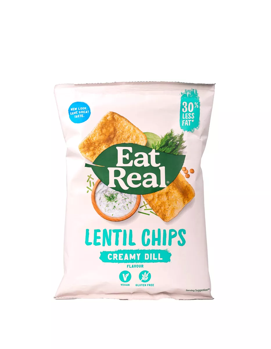 Čips EAT REAL od sočiva mirođija 40g