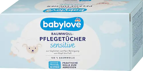 Pamučne maramice BABYLOVE sensitie 100% 50kom