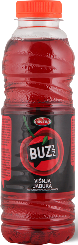 Negazirani sok BUZZ sour cherry 500ml