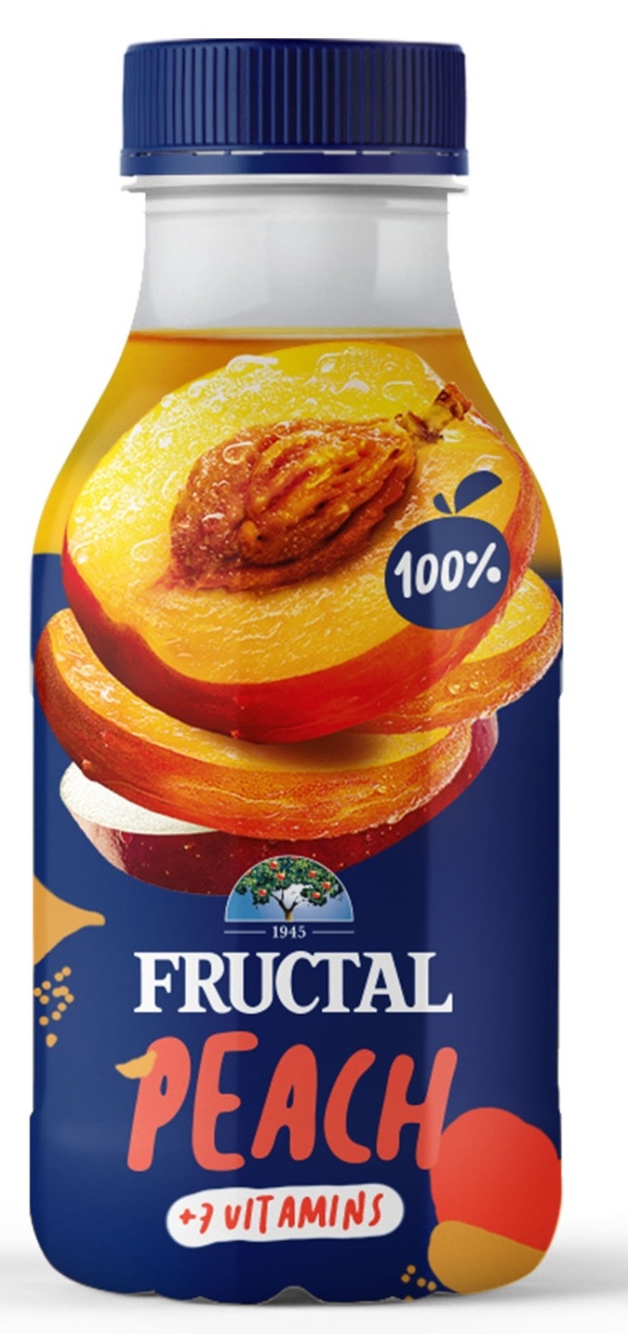 Negazirani sok FRUCTAL breskva i jabuka 100% 330ml