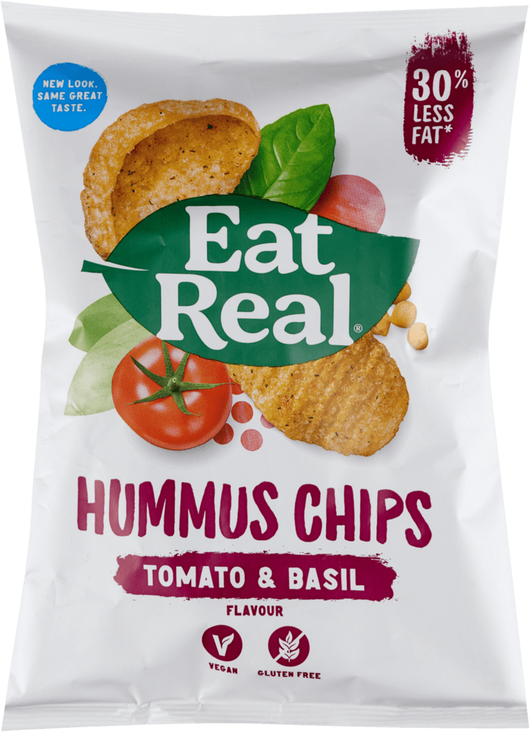 Čips EAT REAL hummus paradajz bosiljak 45g