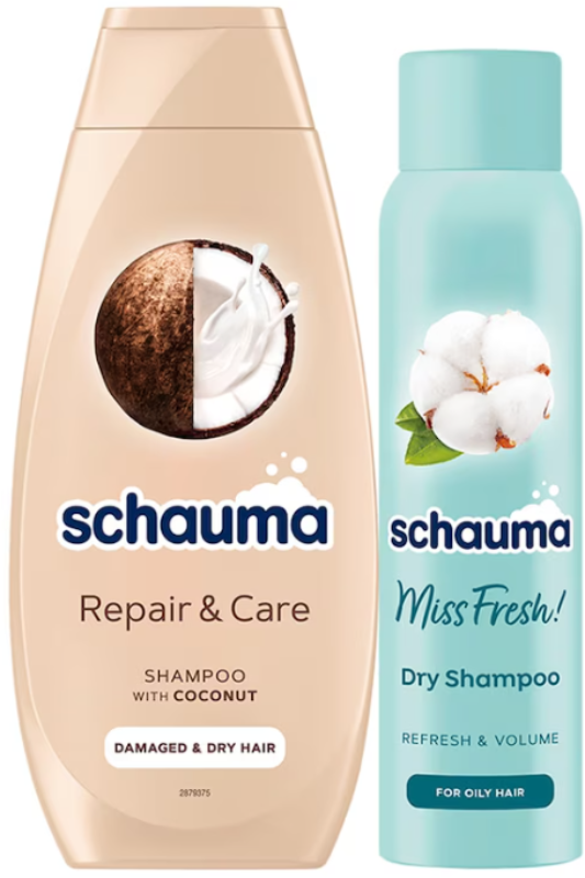 Šampon za kosu SCHAUMA Repair 400ml + Dry repair Šampon za kosu 150ml