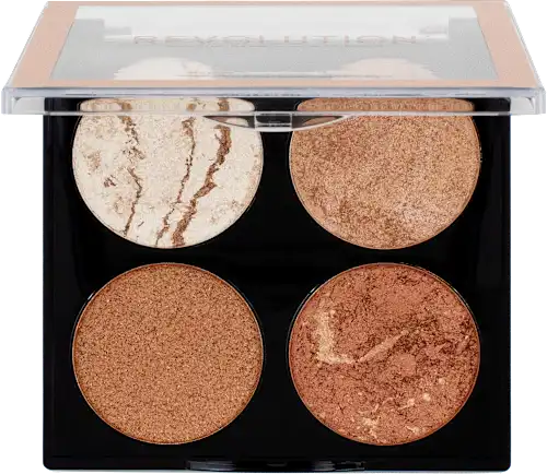 Paleta hajlajtera i bronzera REVOLUTION Makeup miniCheek Kit Dont Hold Back 8,8g