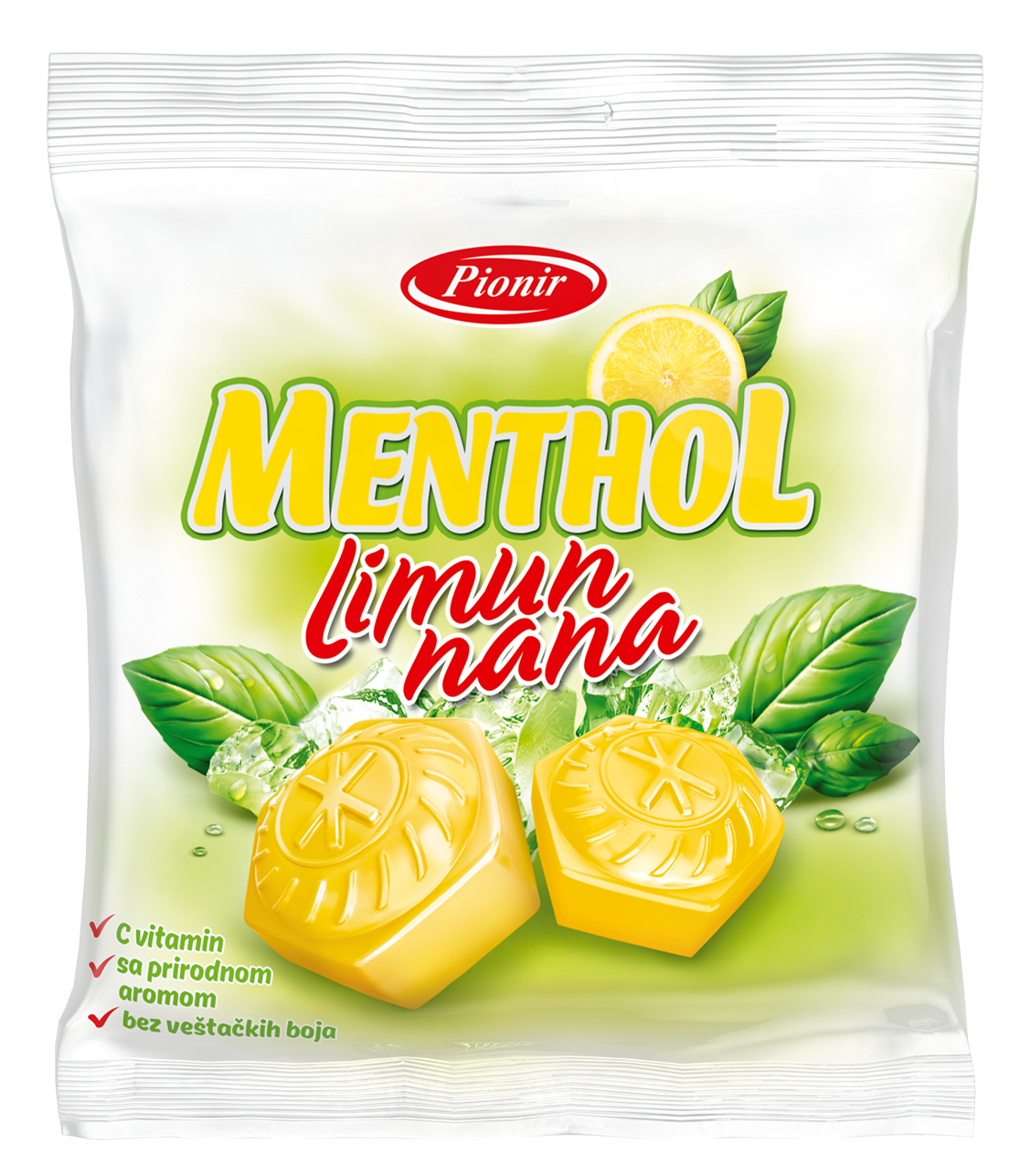 Bombone PIONIR mentol limun i nana 100g