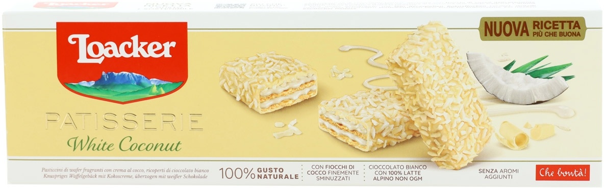 Napolitanka LOACKER bele kokos 100g