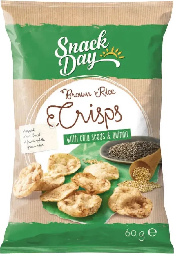 Čips SNACK DAY pirinčani sa semenkama 60g