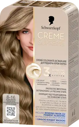 Farba za kosu SCHWARZKOPF Creme Supreme  8-16 ash blonde