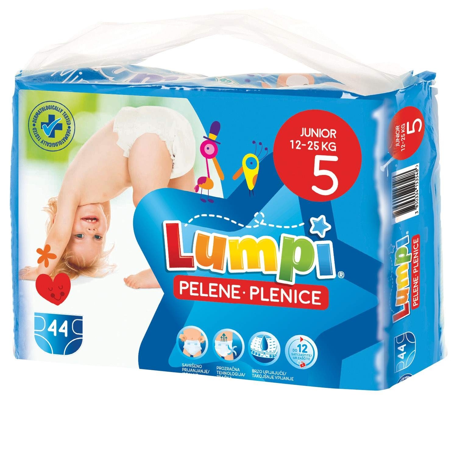 Pelene za bebe LUMPI  5 junior 44kom