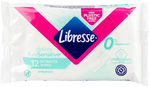 Maramice za negu intimne regije LIBRESSE Pure sensitive 12kom