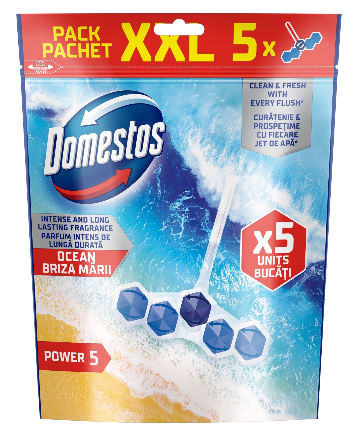 WC osveživač DOMESTOS power 5 ocean 5x50g