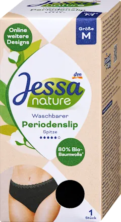 JESSA Nature višekratne menstrualne gaćice M crne 1kom