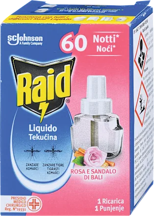 RAID dopuna za aparat protiv komaraca rose sandalwood 21ml