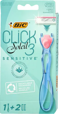 Ženski brijač BIC Soleil Click 3 Sensitive 1 brijač + 2 dopune, 1 kom