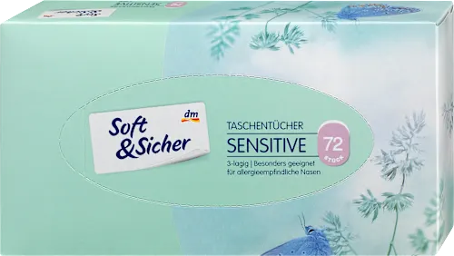 Papirne maramice SOFT&SICHER sensitive kutija 3sloja 72kom