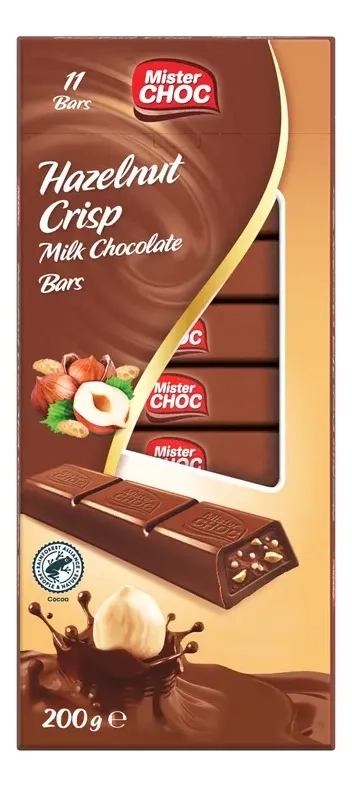 Čokolada MISTER CHOC crisp lešnik 200g