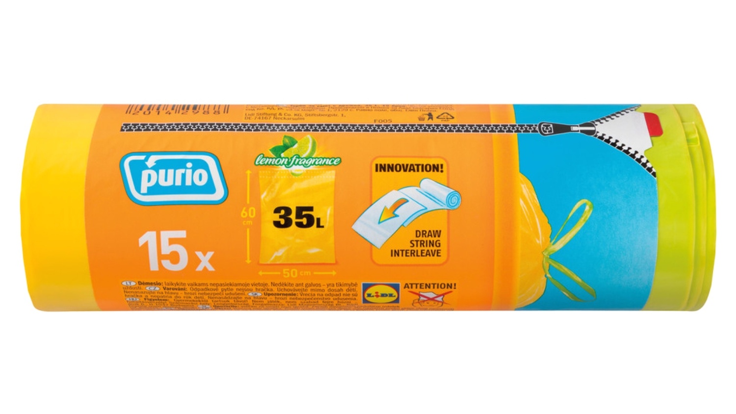 Kesa za smeće PURIO  sa trakom 35l 15kom