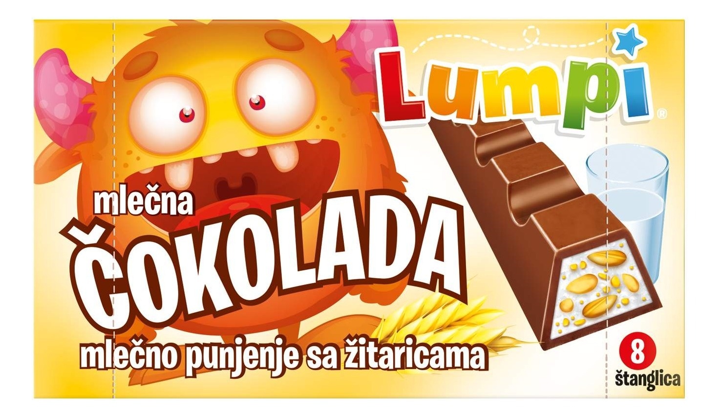 Čokolada LUMPI žitarice 80g