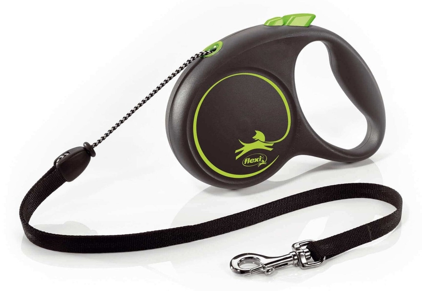 FLEXI Black design cord povodac za pse XS 3m zeleni