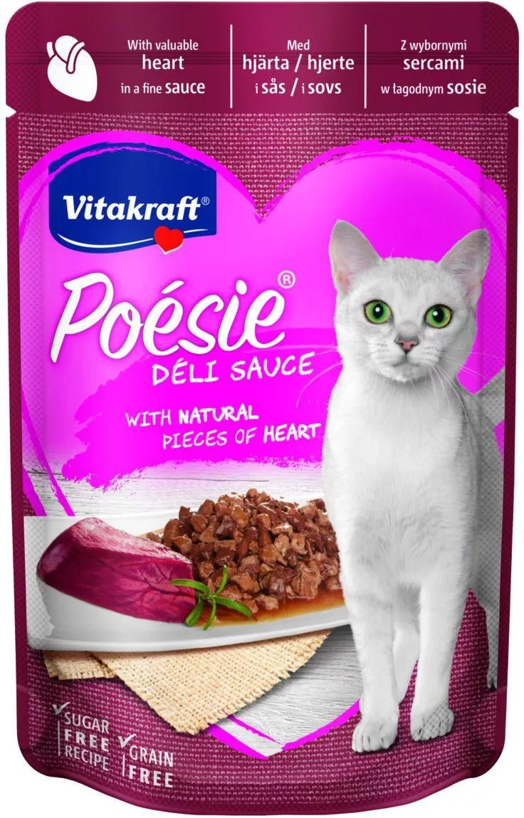 Hrana za mačke VITAKRAFT pileća srca u sosu 85g