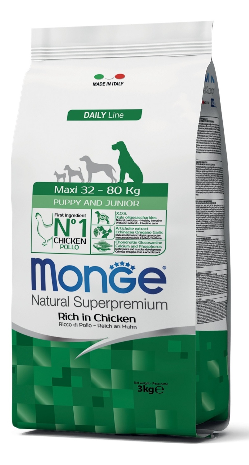 Hrana za pse MONGE Maxi puppy and junior  piletina 12kg