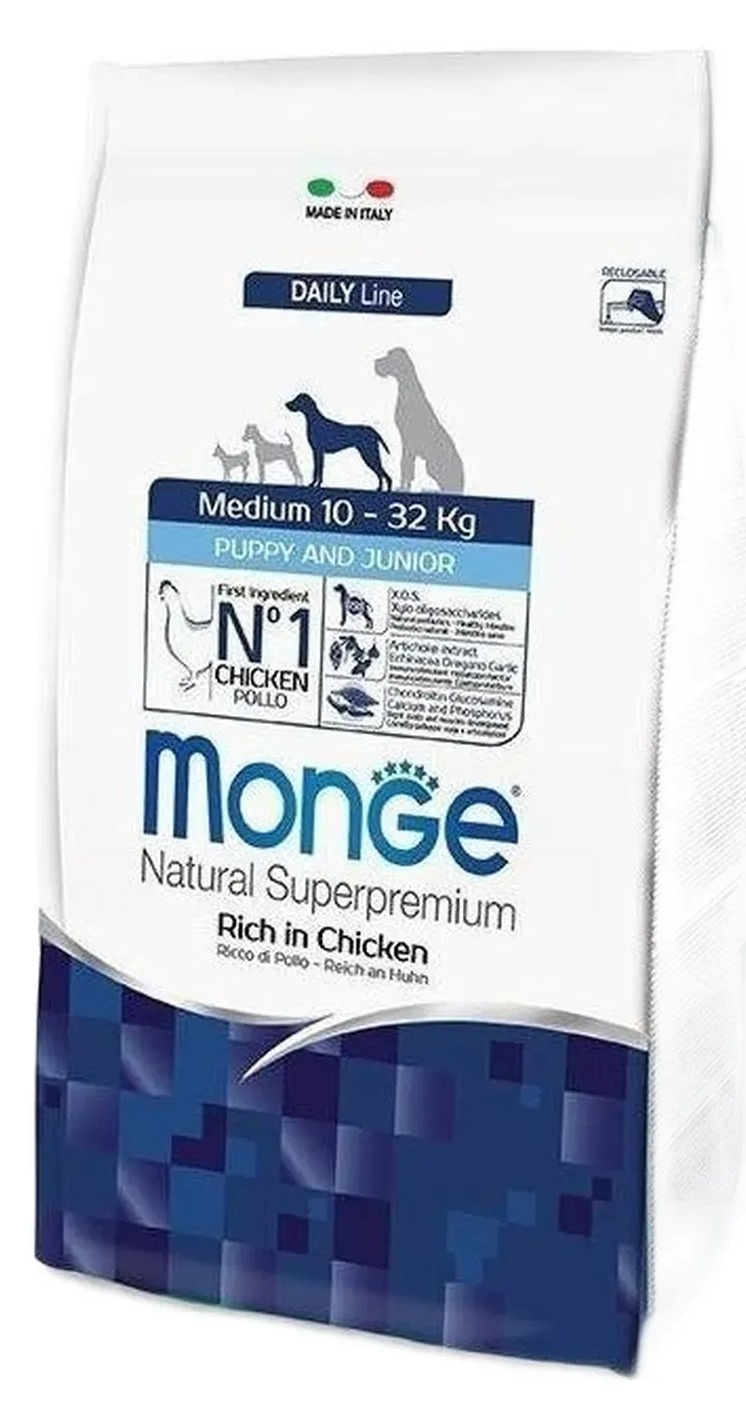 Hrana za pse MONGE Medium puppy & junior  piletina 12kg