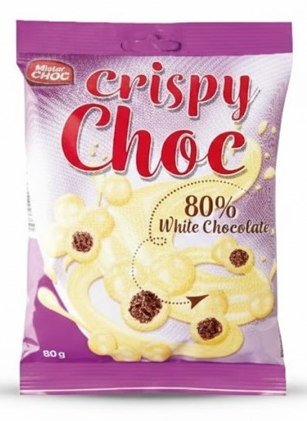Čokoladne kuglice MISTER CHOC bele 80g