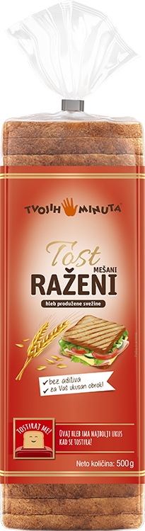 Hleb tost TVOJIH 5 MINUTA raženi 500g