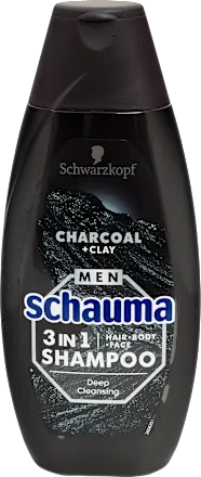 Šampon za kosu SCHAUMA Men 3in1 charcoal & clay 400ml