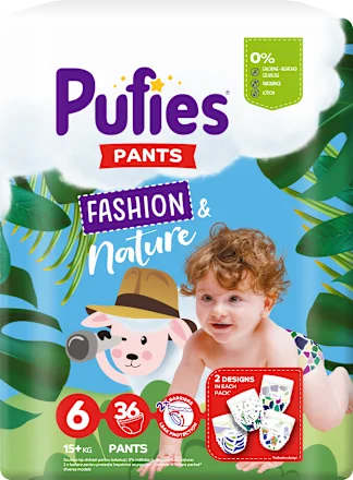 Pelene za bebe PUFIES  Pants fashion & nature 6 36kom