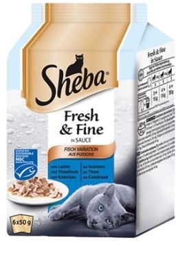 Hrana za mačke SHEBA izbor ribe 6x50g