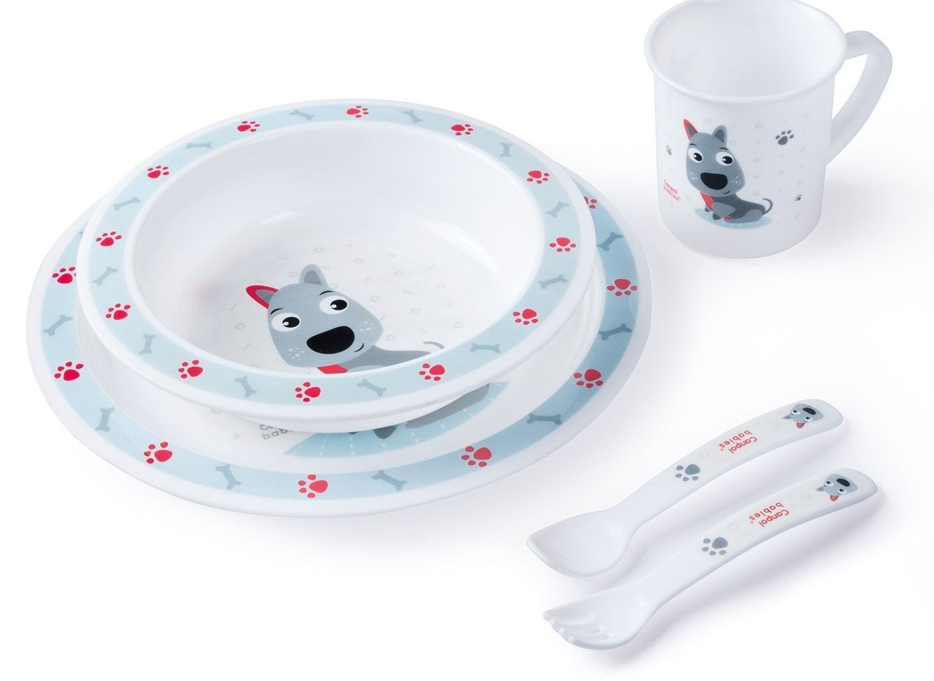 CANPOL BABIES Set za hranjenje beba 4/401 Dog plavi