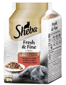 Hrana za mačke SHEBA izbor mesa 6x50g