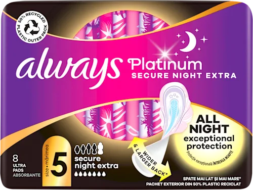Higijenski ulošci ALWAYS Platinum noćni  5 8kom
