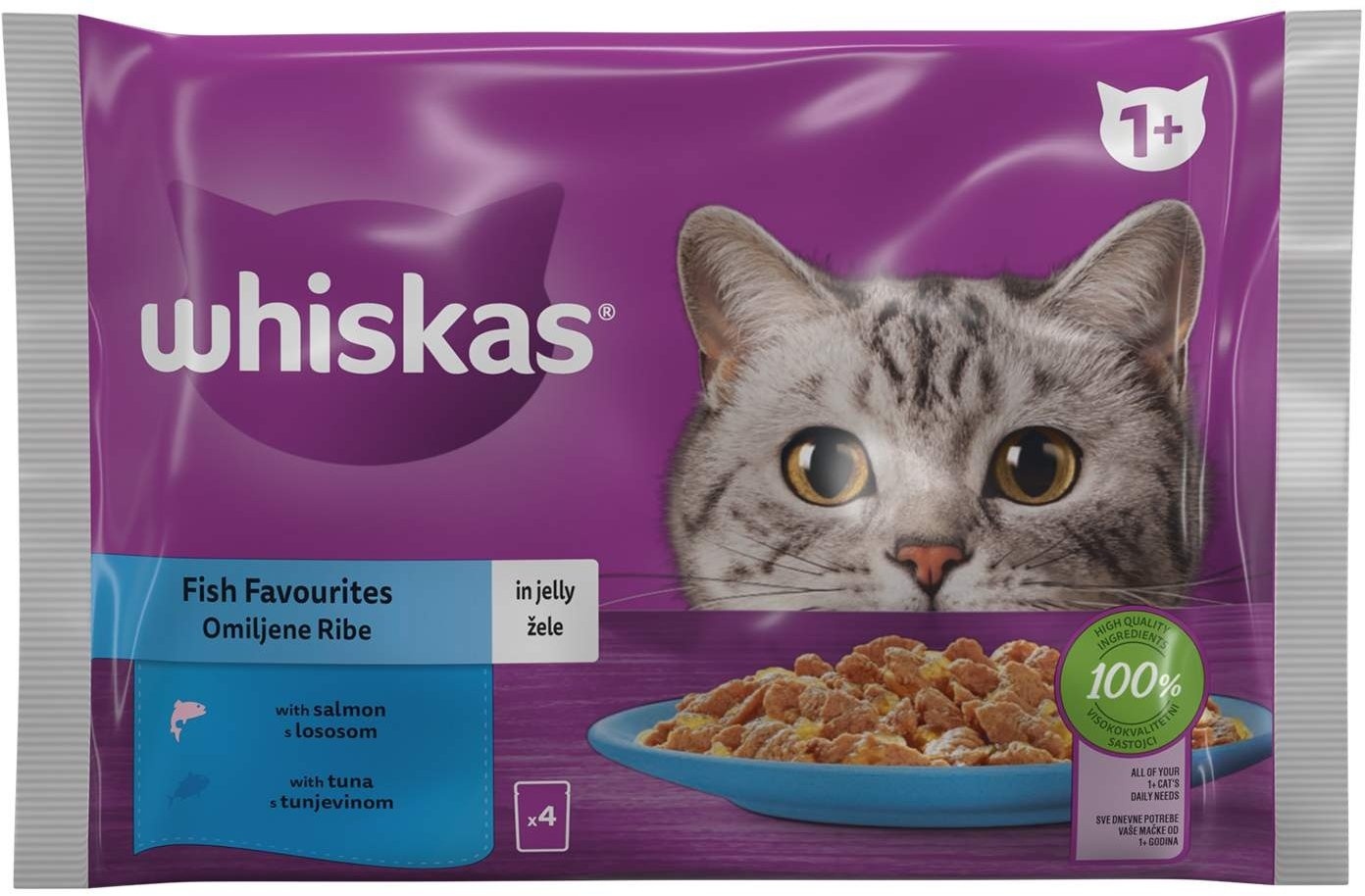 Hrana za mačke WHISKAS Adult  riba 4x85g