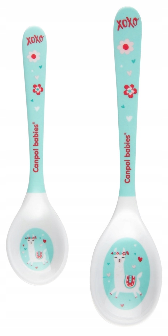 CANPOL BABIES set kašika Melamine exotic animals 2kom tirkizni