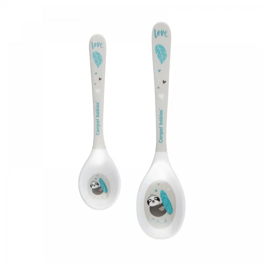 CANPOL BABIES Set kašičica Melamine exotic animals sivi 2kom