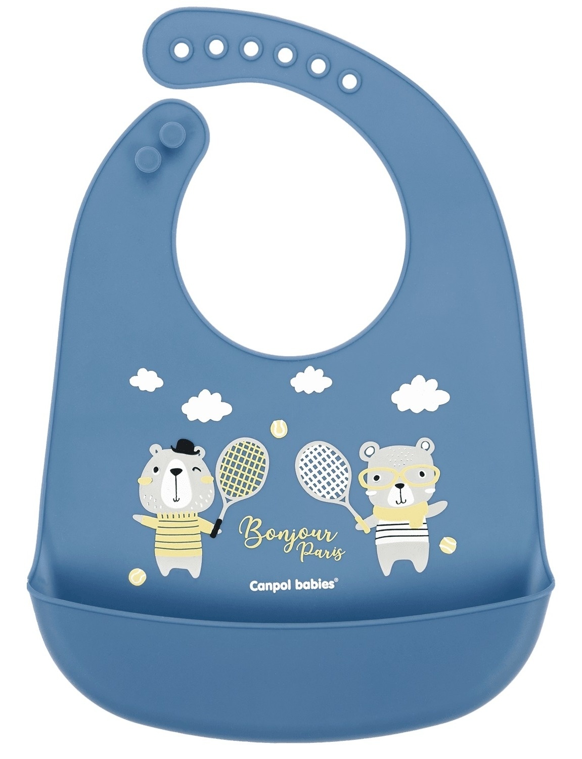 CANPOL BABIES Silikonska portikla za bebe Bonjour Paris plava