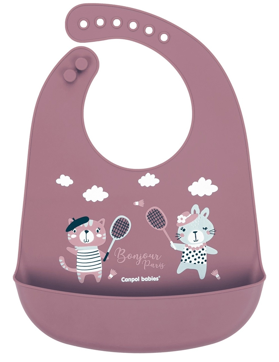 CANPOL BABIES Silikonska portikla za bebe Bonjour Paris bordo