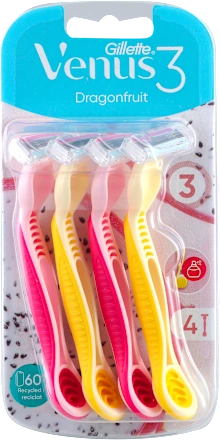Ženski brijač GILLETTE VENUS 3 Dragonfruit  4 kom