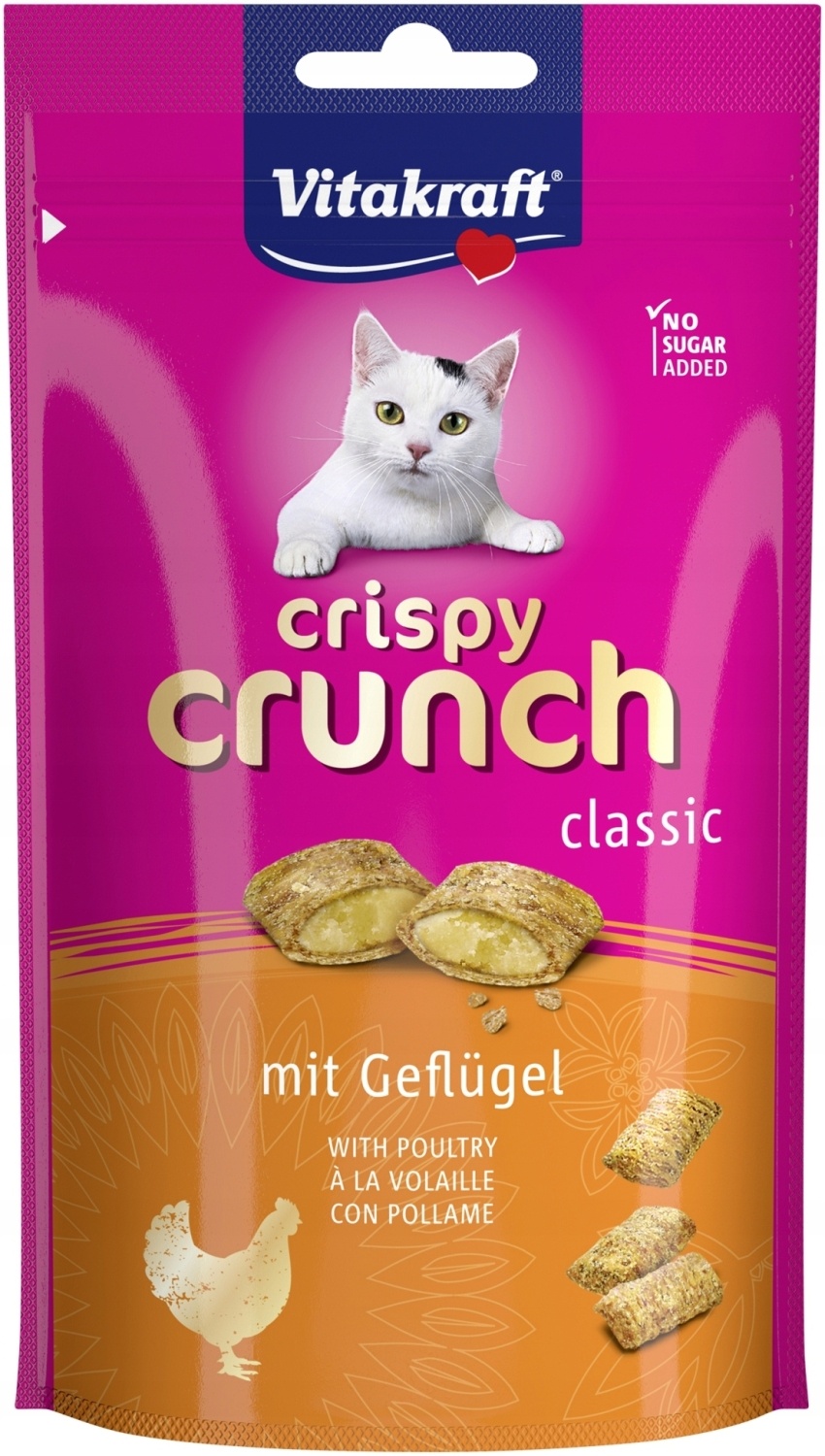 Poslastica za mačke VITAKRAFT Crispy crunch piletina 60g