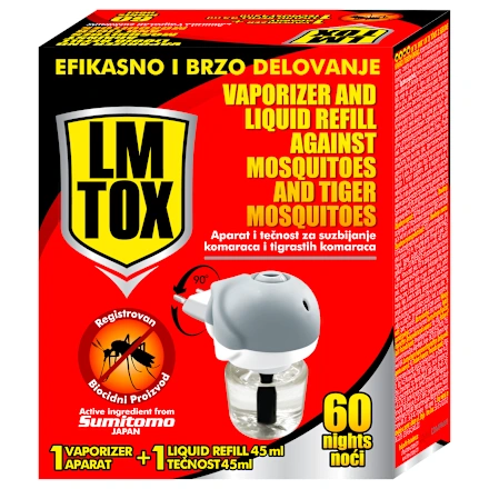 LMX aparat i tečnost protiv insekata 60 noći 45ml