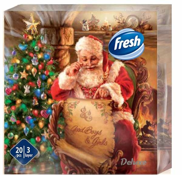 Salvete FRESH  Deda Mraz i jelka 3sloja 20kom