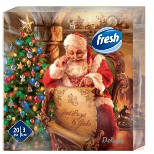 Salvete FRESH  Deda Mraz i jelka 3sloja 20kom