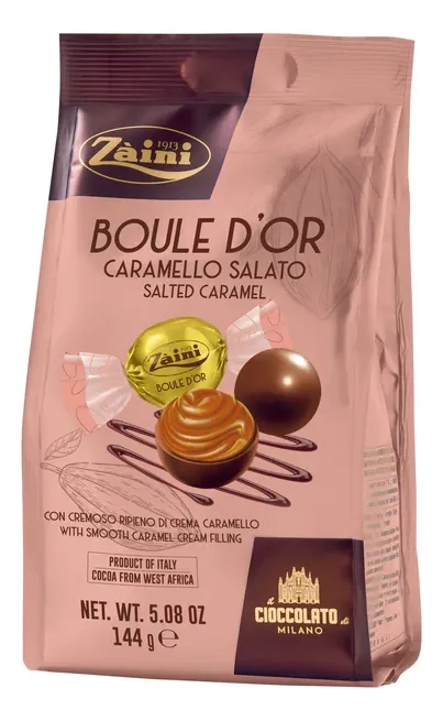 Praline ZAINI Boule d'or salted caramel 144g