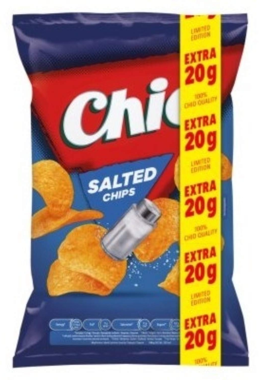 Čips CHIO salted 130g+20g gratis