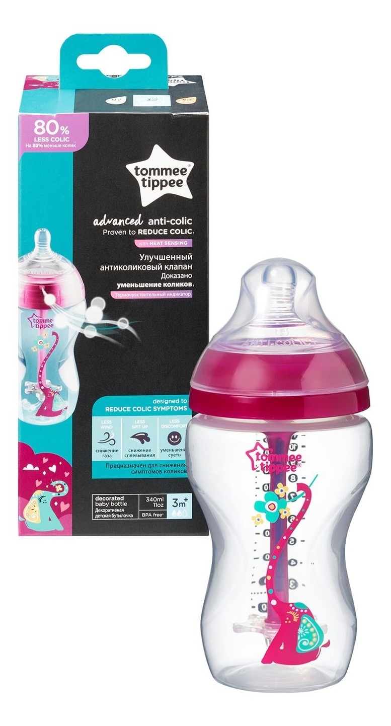 TOMMEE TIPPEE flašica Sentinel Advance 340ml roze