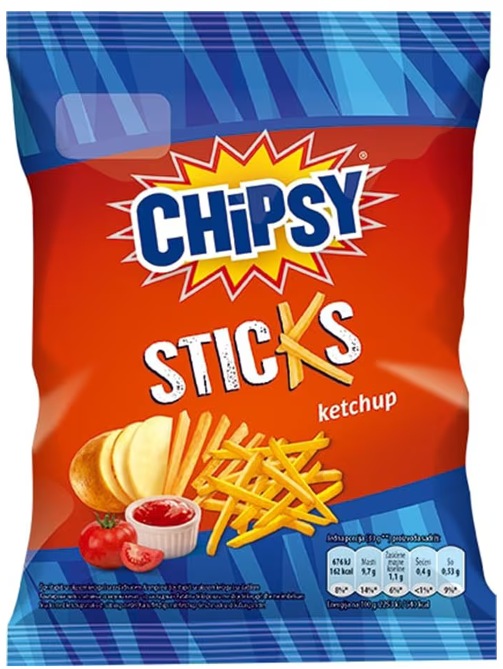 Čips CHIPSY ketchup štapići 60g