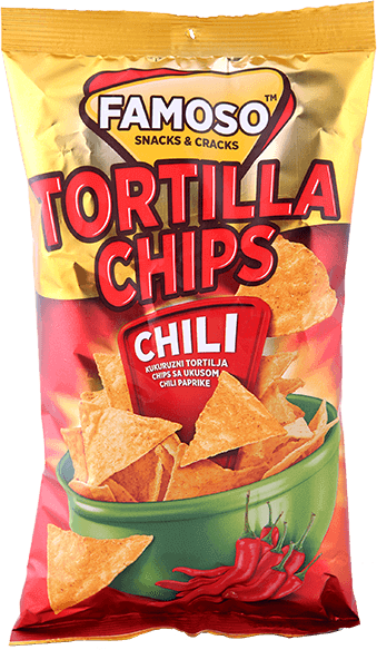Čips Tortilja FAMOSO čips chili 150g